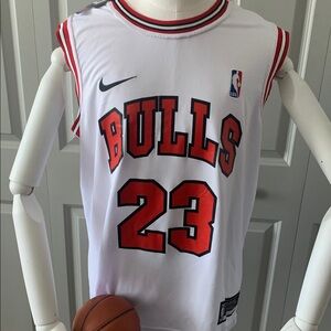 Michael Jordan #23- Throwback Bulls- Jersey with Red Accents